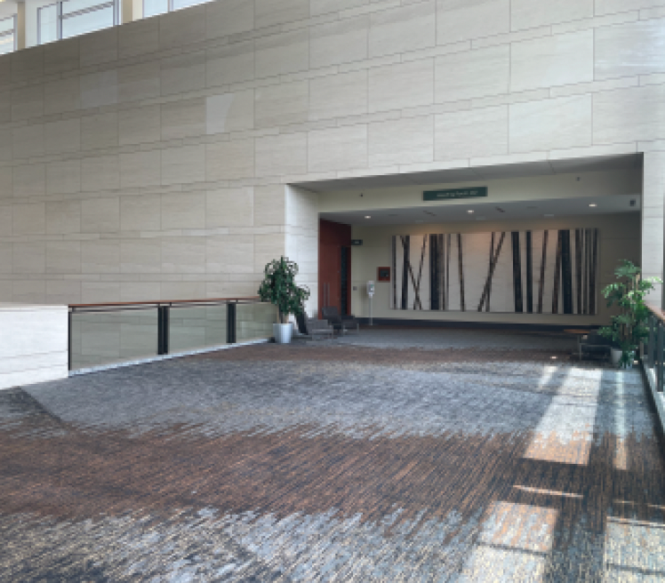 Room 402 pre-function space. 