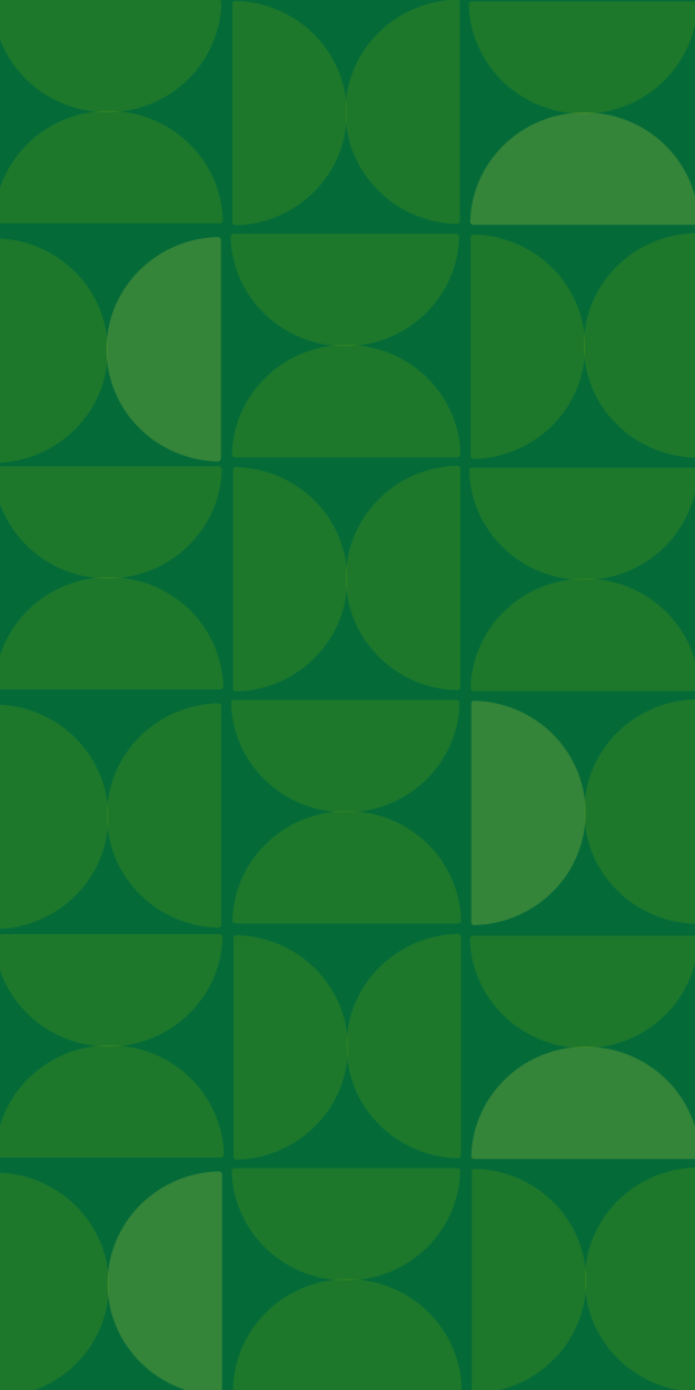 Dark green image with semi-circle stacked pattern.