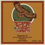 Nathaniel Rateliff and The Night Sweats- Brown background with bird flying.