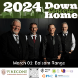 Graphic with "2024 Down Home" and photo of Balsam Range