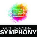 Colorful graphic stating "Sensory Friendly Concert" 