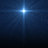 Design of North Star shining in night sky