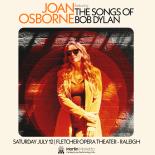 Joan Osborne posing in sunglasses with circular artwork overlaying it 