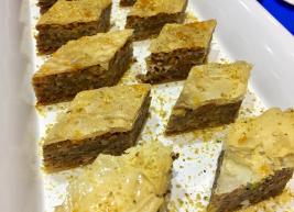 Three Nut Baklava with Spiced Honey Syrup