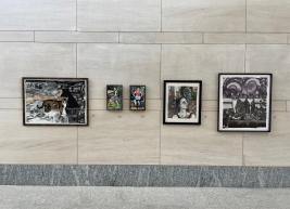 Kathryn DeMarco's five works displayed on RCC walls.